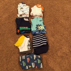 13 Piece lot of pajamas boots 3T